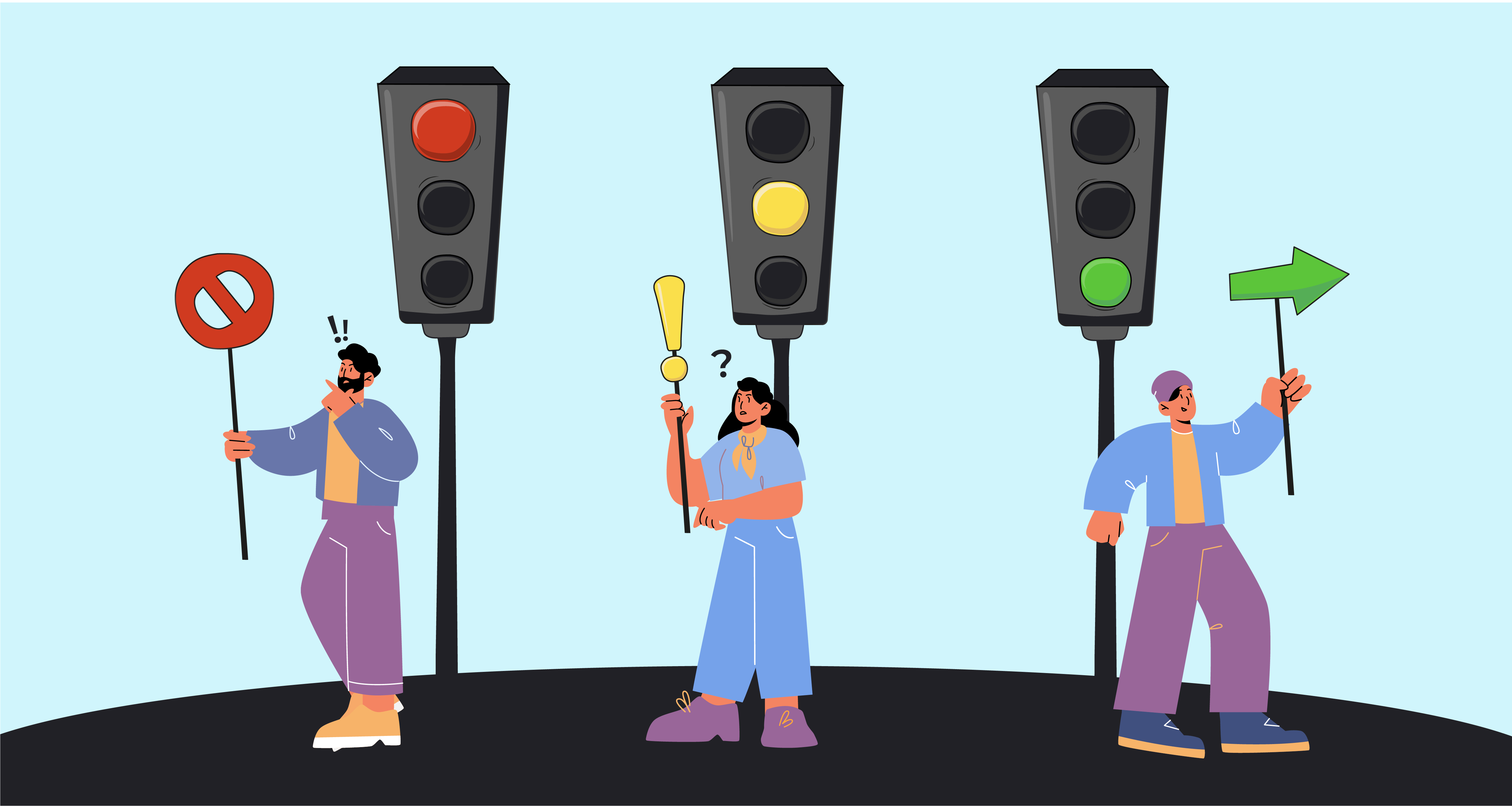 Traffic lights for learners